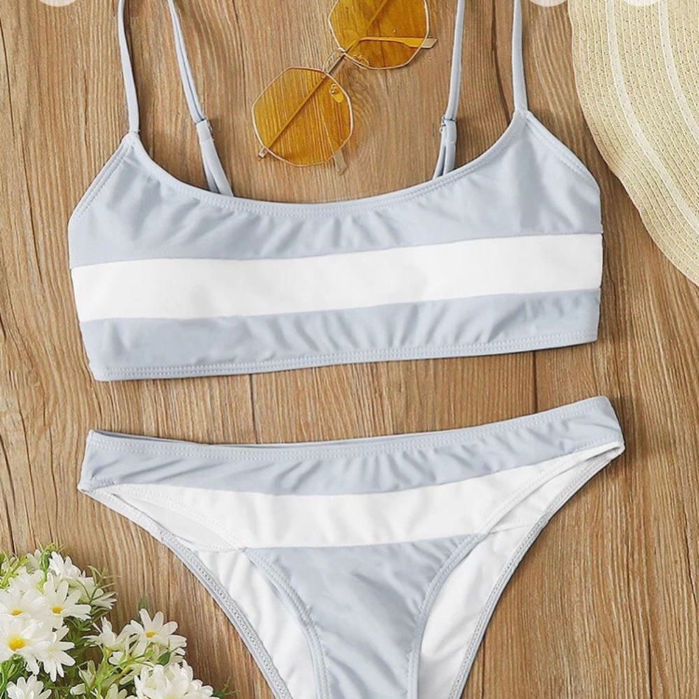 Light Blue and White bikini